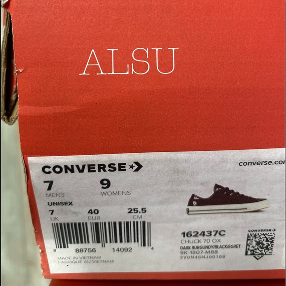 Chuck 70 OX Patent Dark Burgundy W AUTHENTIC - Picture 7 of 7